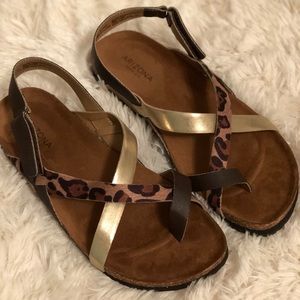 Leopard print sandals